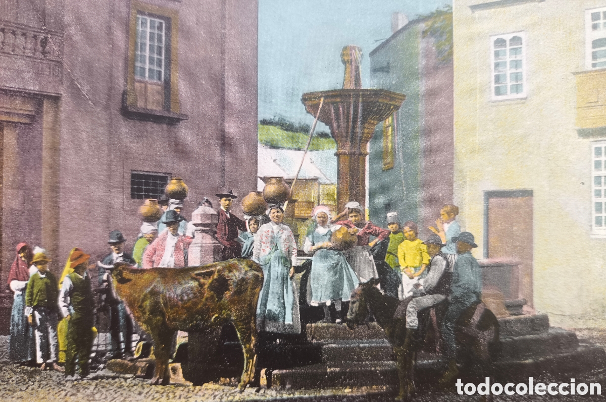 Postales: LAS PALMAS FUENTE ANTIGUA POSTAL ANIMADA A COLOR CANARIAS C. 1920