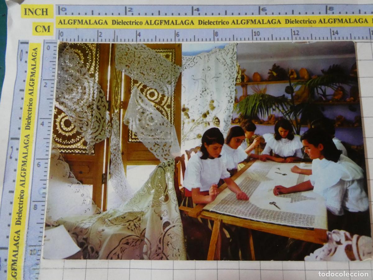 Postales: POSTAL DE GRAN CANARIA. A&Ntilde;O 1969. INGENIO CALADORAS MUSEO PIEDRAS ARTESAN&Iacute;A. MUJERES NI&Ntilde;AS. 3. 3058