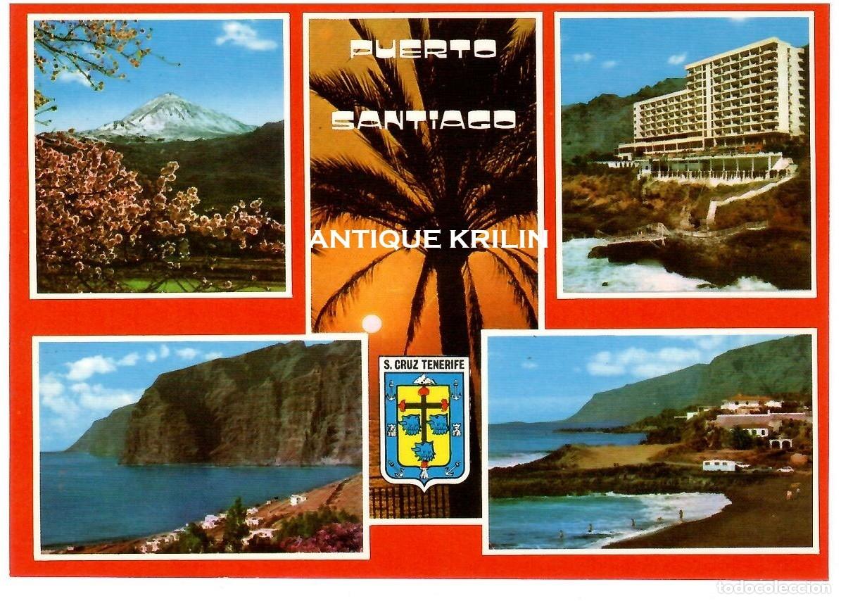 Postales: TENERIFE / PUERTO SANTIAGO N&ordm; 6033 VARIAS VISTAS / COLECCION PERLA / SIN FRANQUEAR