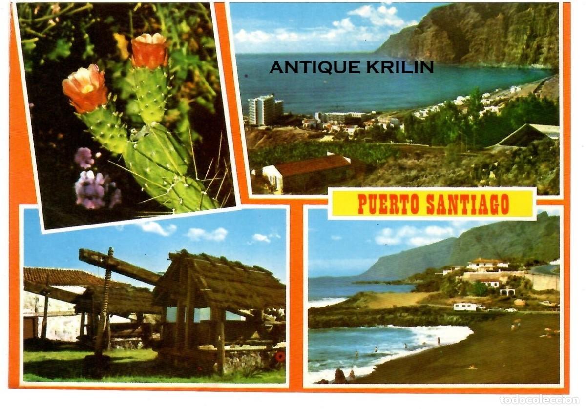 Postales: TENERIFE / PUERTO SANTIAGO N&ordm; 6034 VARIAS VISTAS / COLECCION PERLA / SIN FRANQUEAR