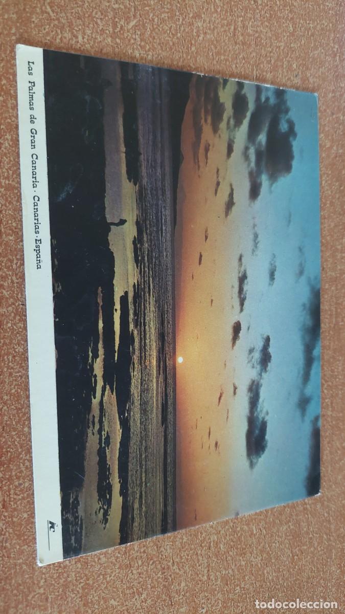 Postales: Postal Las Palmas de Gran Canaria amanecer playa Canteras