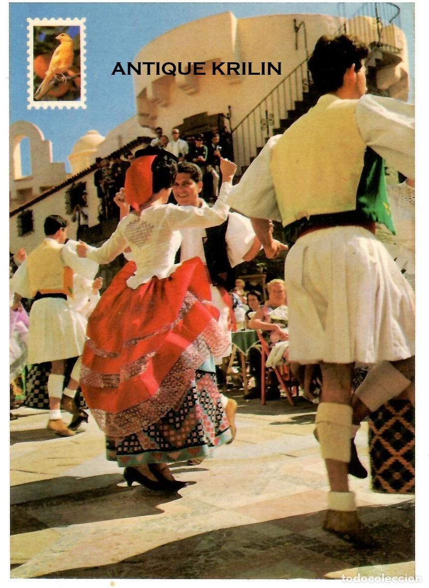 Postales: LAS PALMAS N&ordm; 589 BAILES TIPICOS PUEBLO CANARIO / EDI. SAAVEDRA / SIN FRANQUEAR