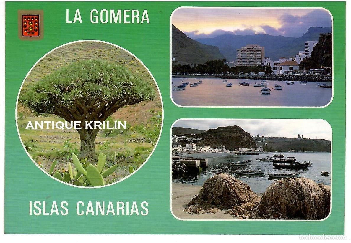 Postales: LA GOMERA N&ordm; 357 VARIAS VISTAS / ESCUDO DE ORO / SIN FRANQUEAR