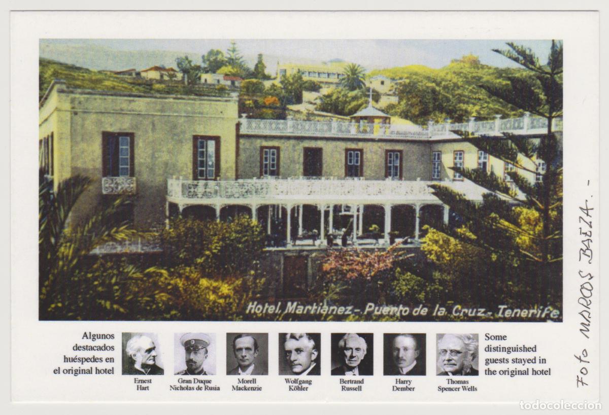 Postales: TARJETA POSTAL - TENERIFE - PUERTO DE LA CRUZ - HOTEL MARTIANEZ - NICOLAS GONZALEZ LEMUS