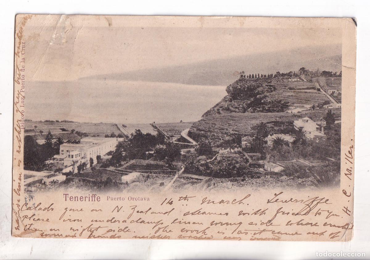 Postales: POSTAL. TENERIFE. PUERTO OROTAVA. CANARIAS. CIRCULADA CON SELLOS EN 1901. RARA
