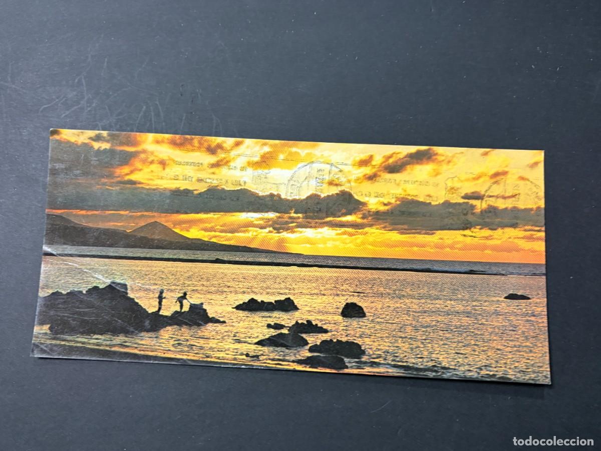 Postales: TARJETA POSTAL. GRAN CANARIA. N&ordm; 4.- PUESTA DE SOL EN LA PLAYA DE LAS CANTERAS.