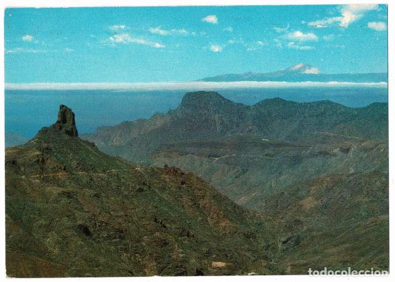 Postales: Postal de Gran Canaria. Roque Bentaiga. Tenerife y el Teide. Col. Perla. Sin circular N&ordm; 2919
