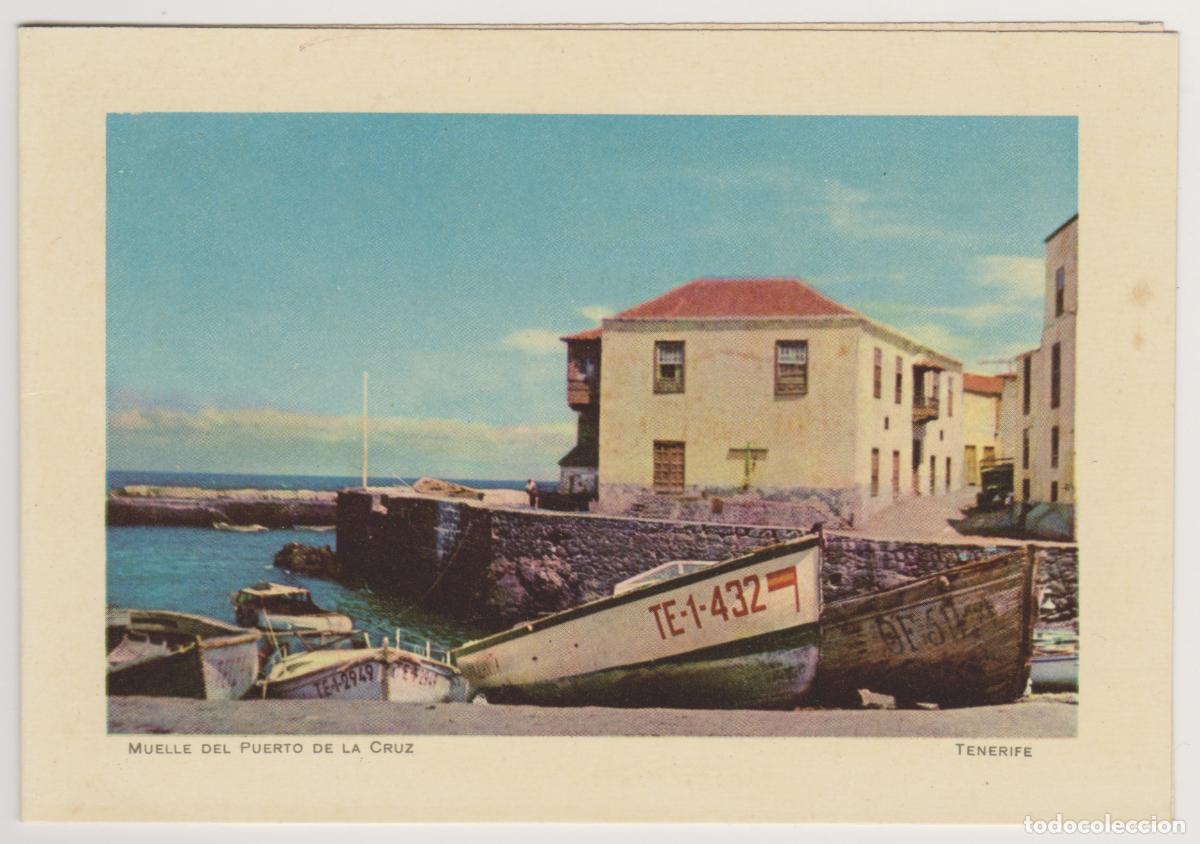 Postales: TARJETA POSTAL - TENERIFE - MUELLE DEL PUERTO DE LA CRUZ - LITO. A. ROMERO S.A.