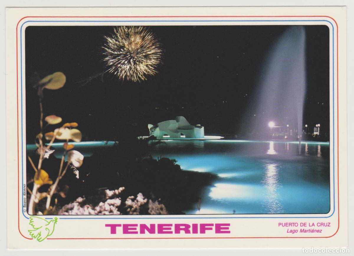Postales: TARJETA POSTAL - TENERIFE - PUERTO DE LA CRUZ - LAGO MARTIANEZ - LITO. A. ROMERO S.L.