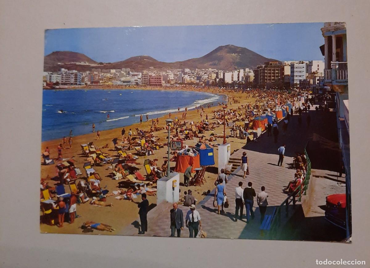 Postcards: 1968 Playa de las Canteras Las Palmas usado