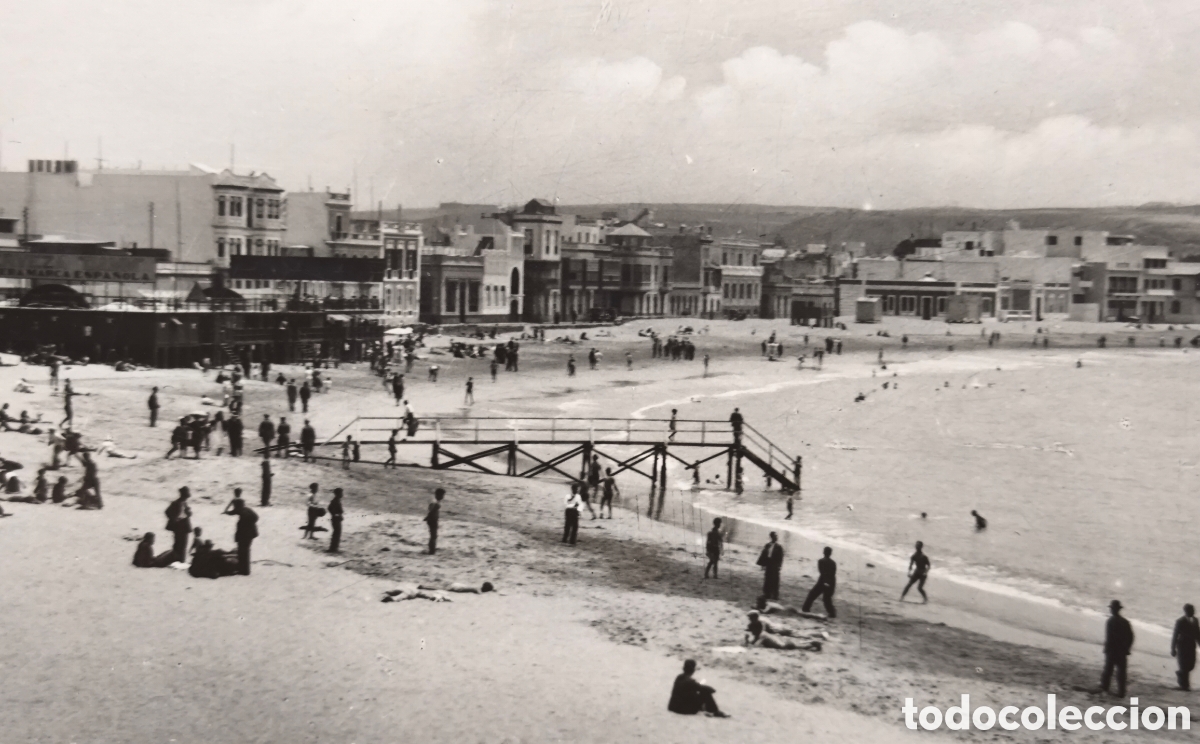 Postales: LAS PALMAS PLAYA DE LAS CANTERAS POSTAL FOTOGR&Aacute;FICA GRAN CANARIA C. 1915