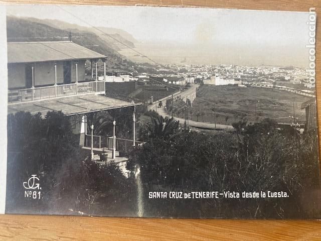 Postales: Santa Cruz de Tenerife. N&ordm; 81. Vista desde la Cuesta. Ed.Joaquin Gonzalez. Postal escrita a&ntilde;os 20