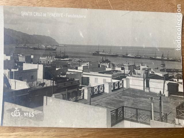 Postales: Santa Cruz de Tenerife. N&ordm; 65. Fondeadero. Ed.Joaquin Gonzalez. Postal escrita a&ntilde;os 20