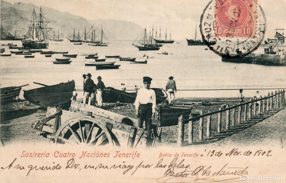 Postales: MAGNIFICA POSTAL - BAHIA DE TENERIFE - SASTERIA CUATRO NACIONES