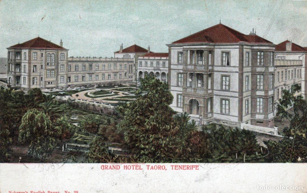Postales: BONITA POSTAL - TENERIFE - GRAND HOTEL TAORO - NOBREGA&acute;S ENGLISH BAZAR