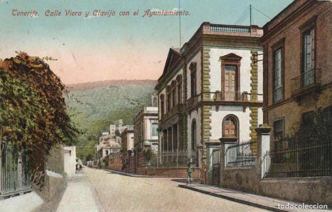 Postais: BONITA POSTAL - TENERIFE - CALLE VIERA Y CLAVIJO CON EL AYUNTAMIENTO
