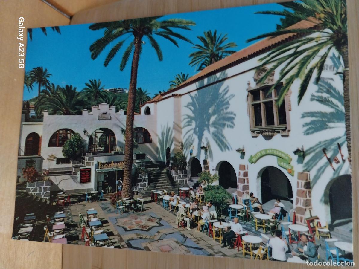 Postales: LAS PALMAS GRAN CANARIA PUEBLO CANARIO Y BELLAVISTA ED RO FOTO 609 CIRCULADA A&Ntilde;O 1975