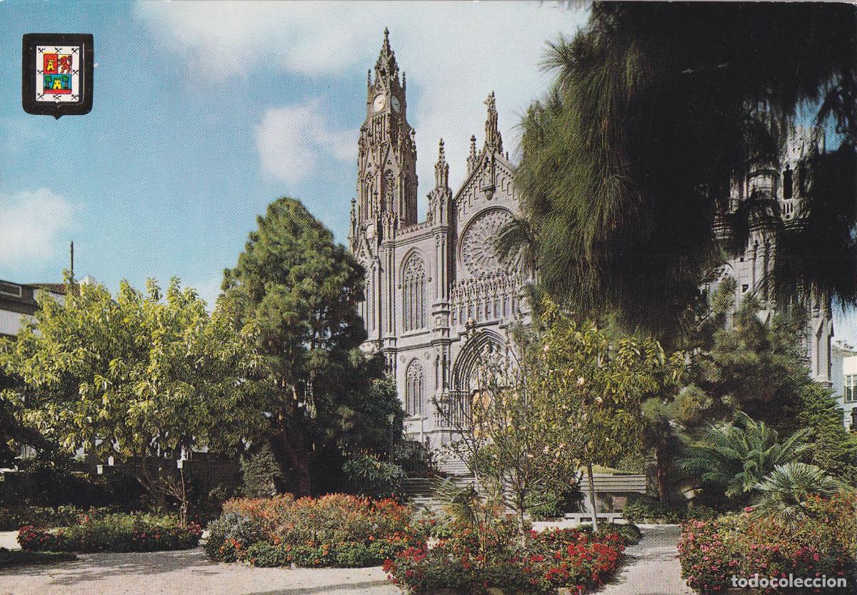 Postales: PRIMERA COLECCI&Oacute;N DE CATEDRALES, ARUCAS (GRAN CANARIA)- ESCUDO DE ORO N&ordm;12 - S/C