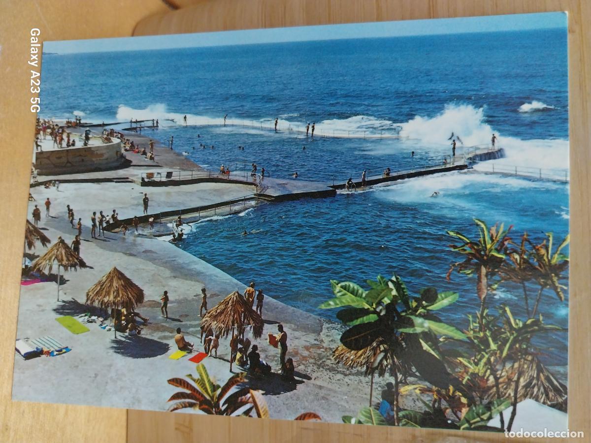 Postales: BAJAMAR TENERIFE PISCINAS AGUA DE MAR POSTAL TEN 5503 SC ORIGINAL ANIMADA SOMBRILLAS
