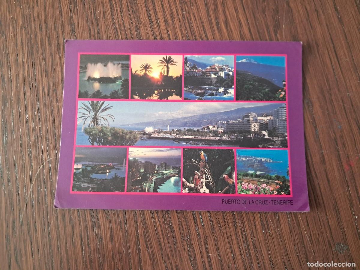 Postales: postal de Espa&ntilde;a, diferentes vistas de Puerto De La Cruz, Tenerife n&ordm; 144, a&ntilde;o 1988.