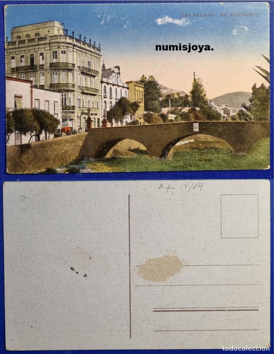 Postales: Postal de Las Palmas (Espa&ntilde;a) a&ntilde;o 1910. EL BARRANCO.