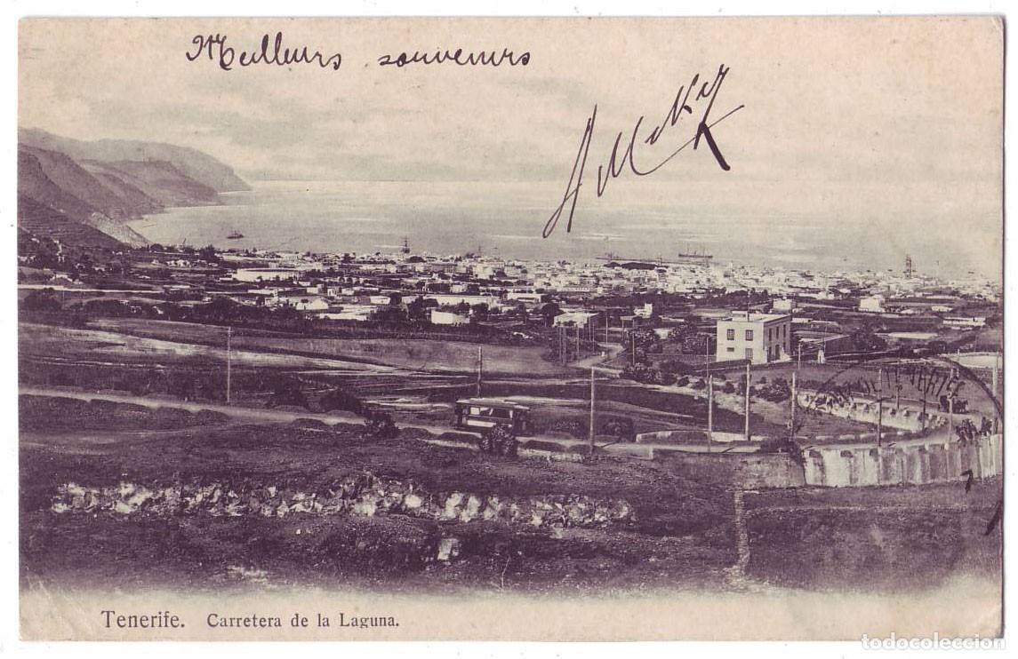 Postales: Tenerife: Carretera de La Laguna. Standard Bazar. Circulada (A&ntilde;os 10)