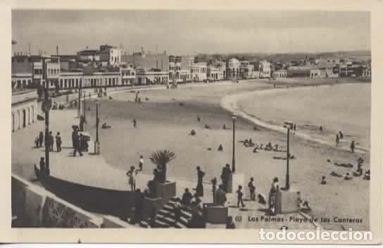 Postales: GRAN CANARIA ESCRITA LAS PALMAS PLAYA DE LAS CANTERAS