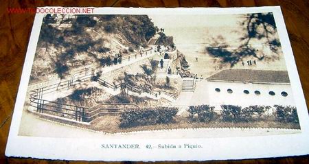 Postales: ANTIGUA POSTAL DE SANTANDER - SUBIDA A PIQUIO - Foto 1