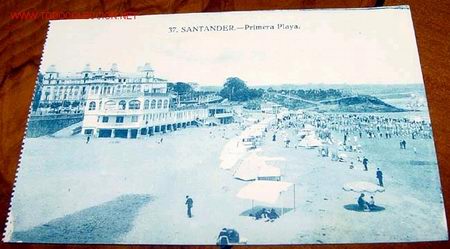 Postales: ANTIGUA POSTAL  DE SANTANDER - PRIMERA PLAYA - Foto 1
