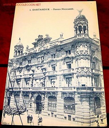 Postales: ANTIGUA POSTAL DE SANTANDER - BANCO MERCANTIL - Foto 1