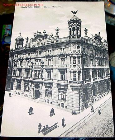 Postales: ANTIGUA POSTAL DE SANTANDER - BANCO MERCANTIL - Foto 1