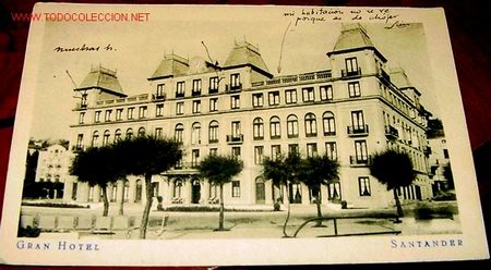 Postales: ANTIGUA POSTAL DE SANTANDER - GRAN HOTEL - Foto 1