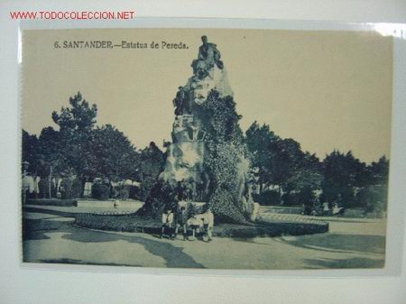 Postales: SANTANDER Estatua de Pereda - Foto 1