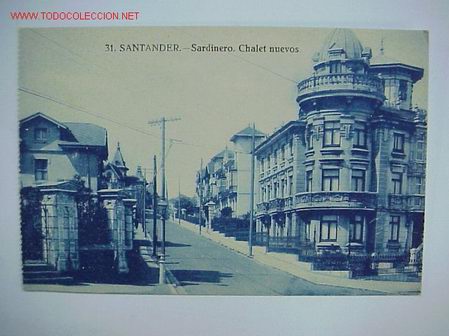 Postales: SANTANDER Sardinero. Chalets nuevos - Foto 1