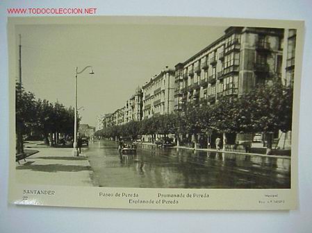 Postales: SANTANDER Paseo de Pereda - Foto 1