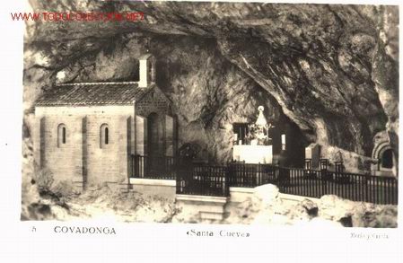 Postkarten: Postal de Covadonga. Santa cueva.