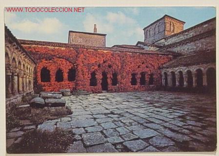 Postales: 371-SANTILLANA DEL MAR-SANTANDER.CLAUSTRO DE LA COLEGIATA.No circulada.