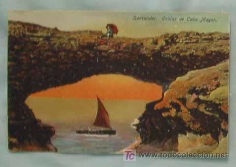 Postales: TARJETA POSTAL SANTANDER. Orillas de Cabo Mayor. - Foto 1