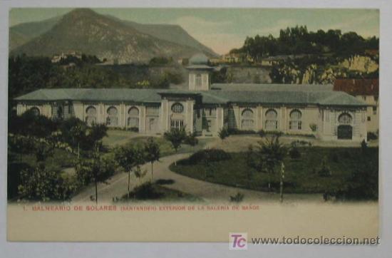 Postales: TARJETA POSTAL CANTABRIA. Balneario de Solares. Exterior de la galer&iacute;a de ba&ntilde;os. N&ordm; 1.