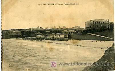 Postales: SANTANDER,  PRIMERA PLAYA DEL SARDINERO,                 P14216 - Foto 1