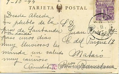 Postales: ALCEDA. EL LAGO. CIRCULADA 1944. - Foto 2