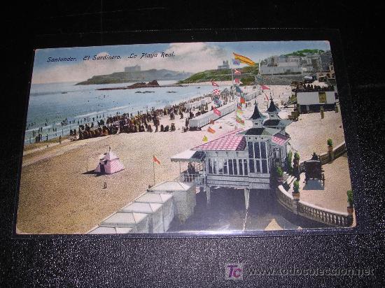 Postales: SANTANDER, EL SARDINERO, LA PLAYA REAL - Foto 1