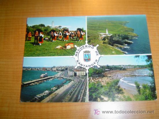 Postales: POSTAL RECUERDO DE SANTANDER - Foto 1