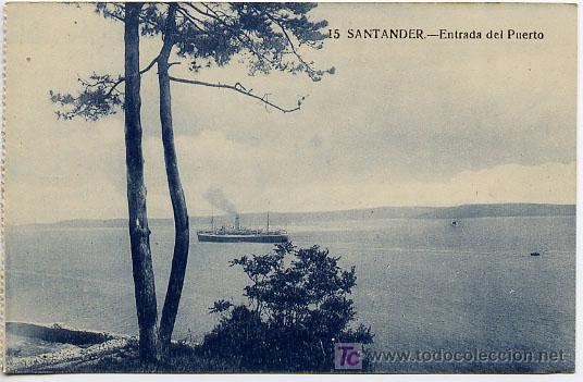 Postales: SANTANDER, ENTRADA DEL PUERTO,            P15840 - Foto 1