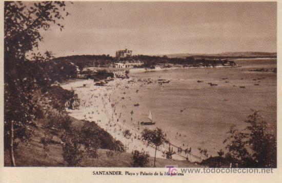 Postales: SANTANDER, PLAYA Y PALACIO DE LA MAGDALENA N&ordm; 9 - Foto 1