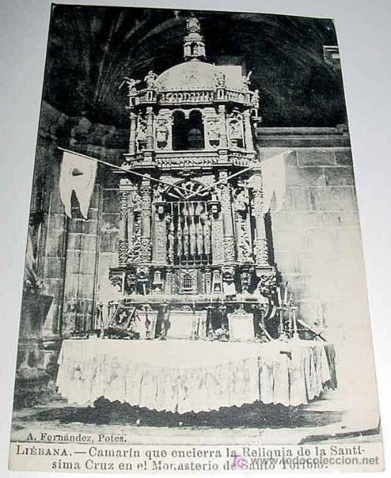 Postales: ANTIGUA POSTAL DE LIEBANA - CANTABRIA - CAMARIN QUE ENCIERRA LA RELIQUIA DE LA SANTISIMA CRUZ EN EL
