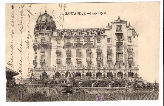 Postales: TARJETA POSTAL DE SANTANDER - HOTEL REAL - Foto 1