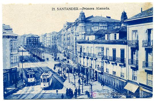 Postales: SANTANDER, PRIMERA ALAMEDA,             P21881 - Foto 1