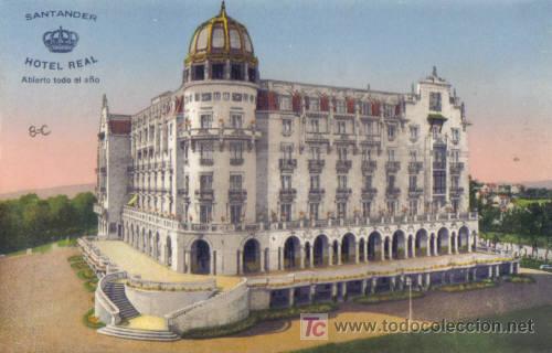 Postales: TARJETA POSTAL DE SANTANDER. HOTEL REAL. - Foto 1