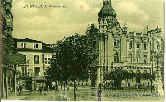 Postales: POSTAL SANTANDER EL AYUNTAMIENTO - Foto 1